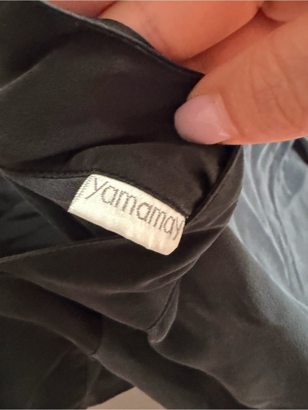 Black Satin Slip Dress - Picture 4 of 4